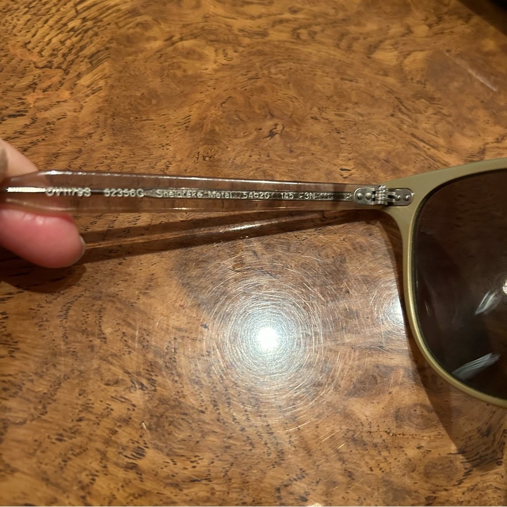 OLIVER PEOPLES Sheldrake Metal OV1179S Bone Pecan Taupe Mirrored Sunglasses 1179 - Picture 9 of 10